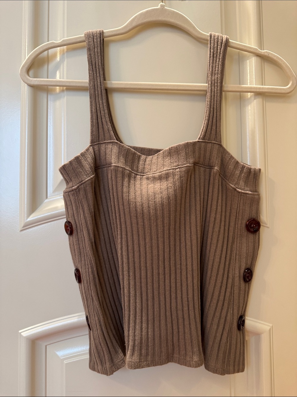 Project Social T Ribbed Sailor Tank in Taupe